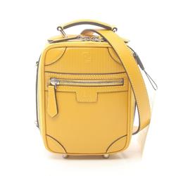 FENDI Trolley Handbag Bag Leather Women's Yellow