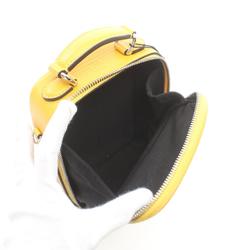 FENDI Trolley Handbag Bag Leather Women's Yellow