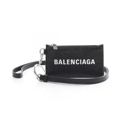 BALENCIAGA Business Card Holder/Card Case Leather Men's Women's Black 5945481IZI31090