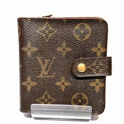 Louis Vuitton Monogram Compact Zip M61667 Bi-fold Wallet for Men and Women