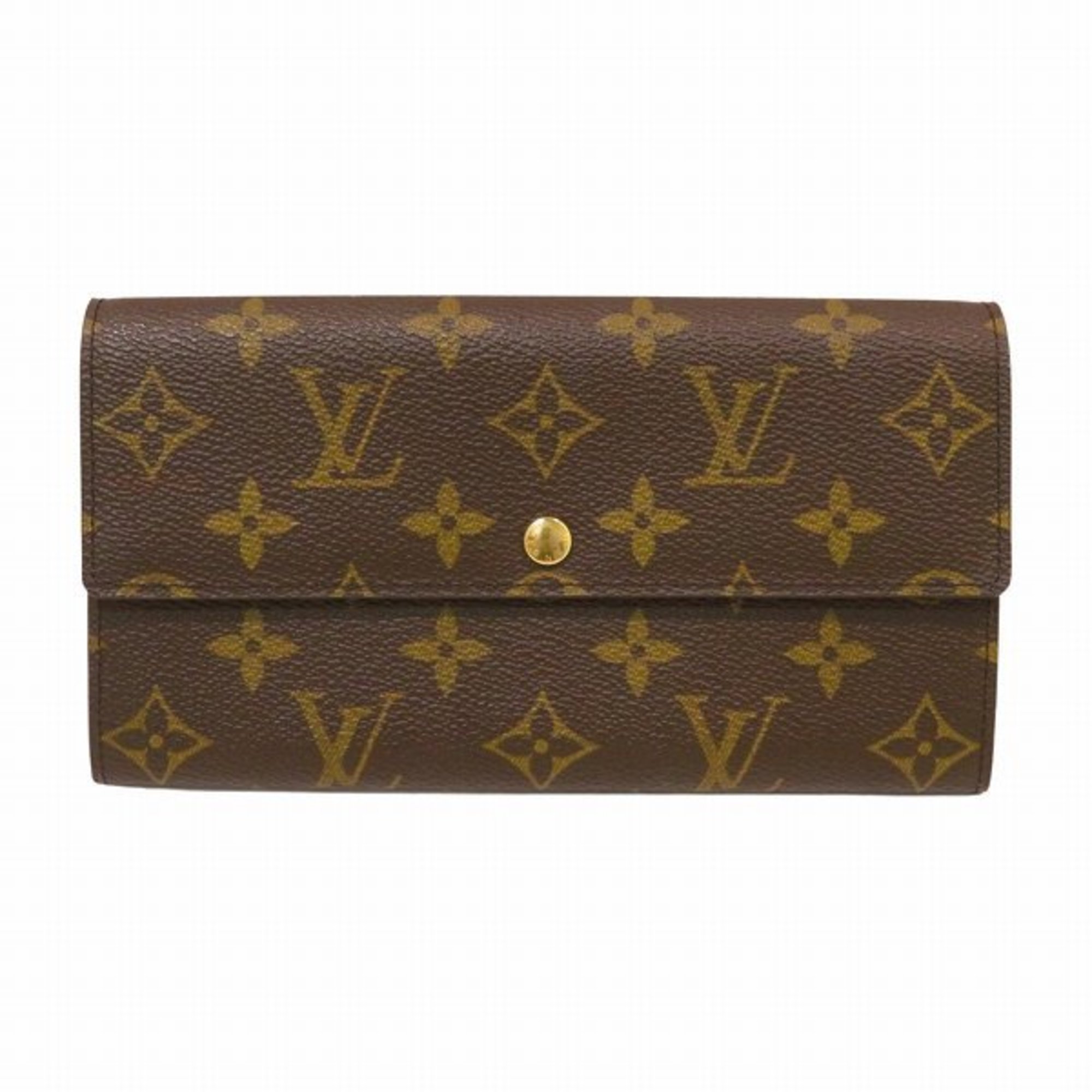 Louis Vuitton Monogram Pochette Portemonnay Credit M61725 Long Wallet Bi-fold Men's Women's