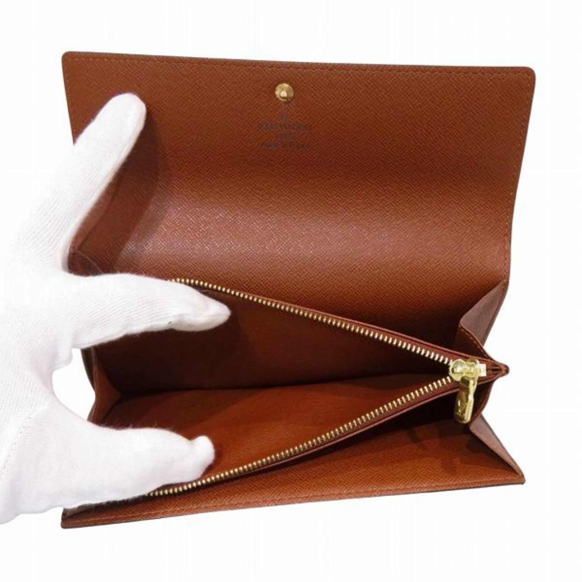 Louis Vuitton Monogram Pochette Portemonnay Credit M61725 Long Wallet Bi-fold Men's Women's