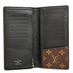 Louis Vuitton Monogram Macassar Portefeuille Brazza M69410 Long Wallet Bi-fold Men's