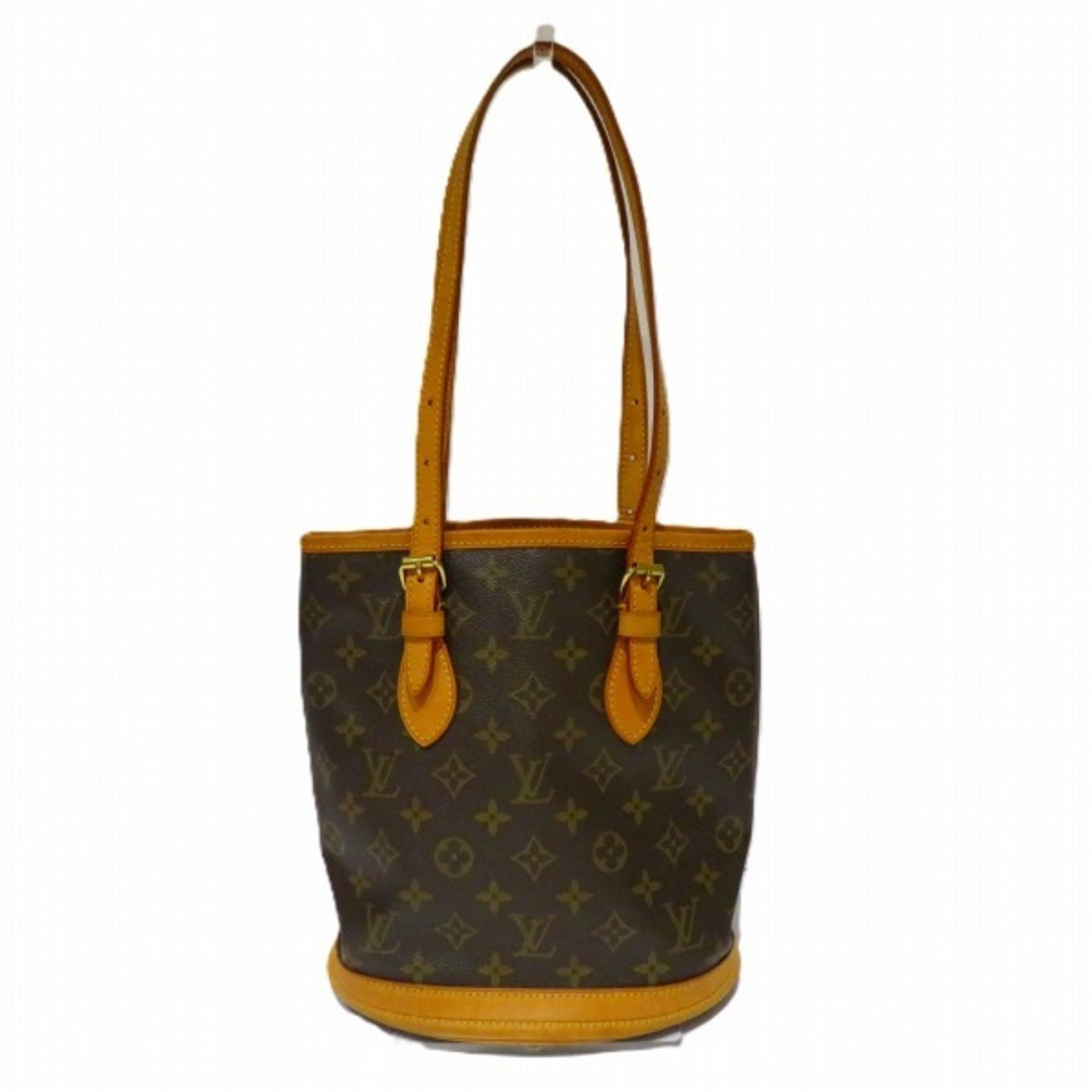 Louis Vuitton Monogram Petit Bucket M42238 Bag Tote Shoulder Women's