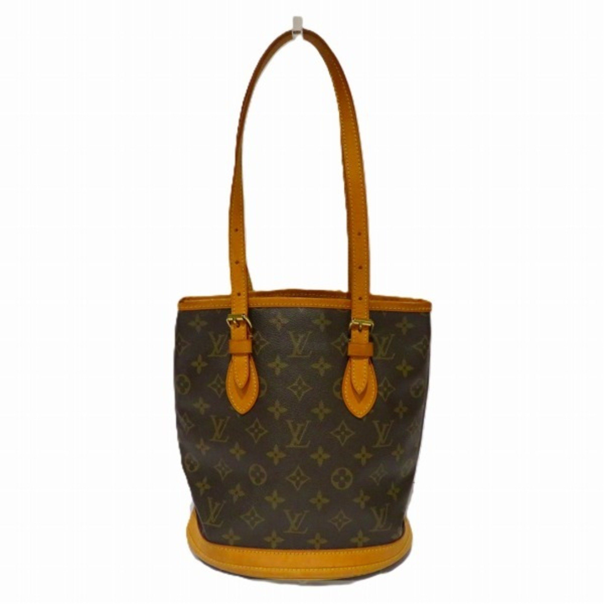 Louis Vuitton Monogram Petit Bucket M42238 Bag Tote Shoulder Women's