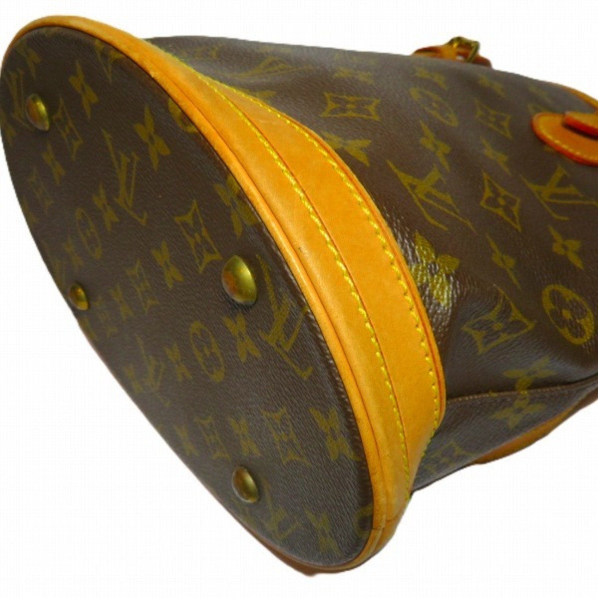 Louis Vuitton Monogram Petit Bucket M42238 Bag Tote Shoulder Women's