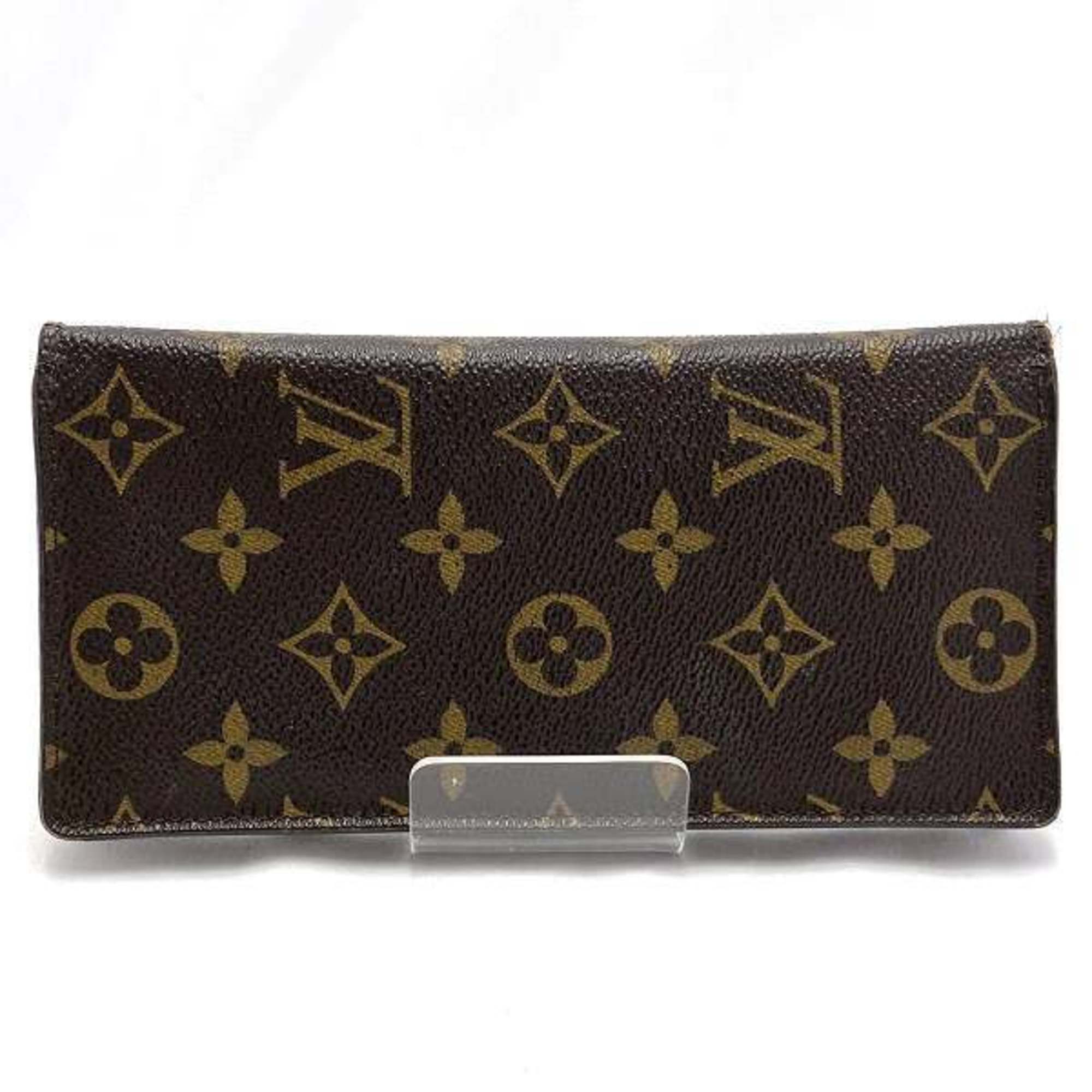 Louis Vuitton Monogram Portefeuille Brazza M66540 Long Wallet Bi-fold Men's Women's