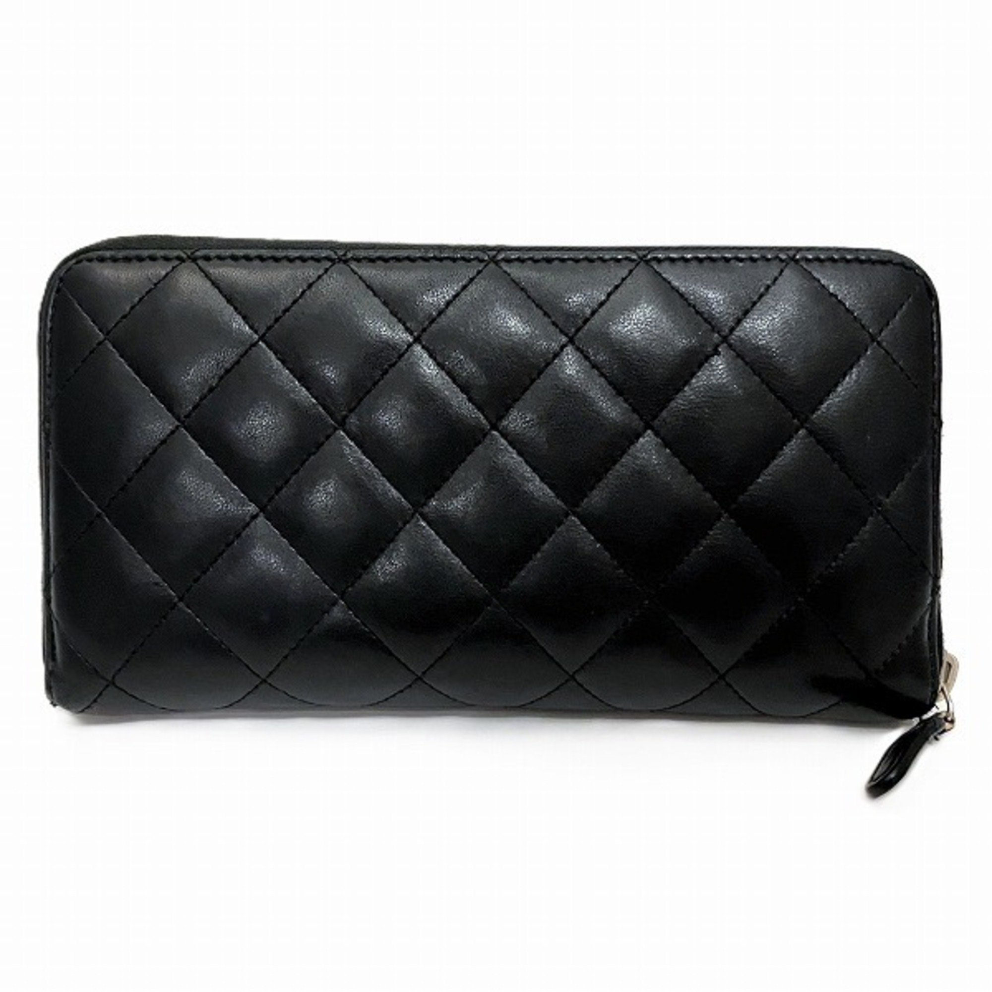 CHANEL Coco Mark Matelasse A50097 Round Long Wallet for Women