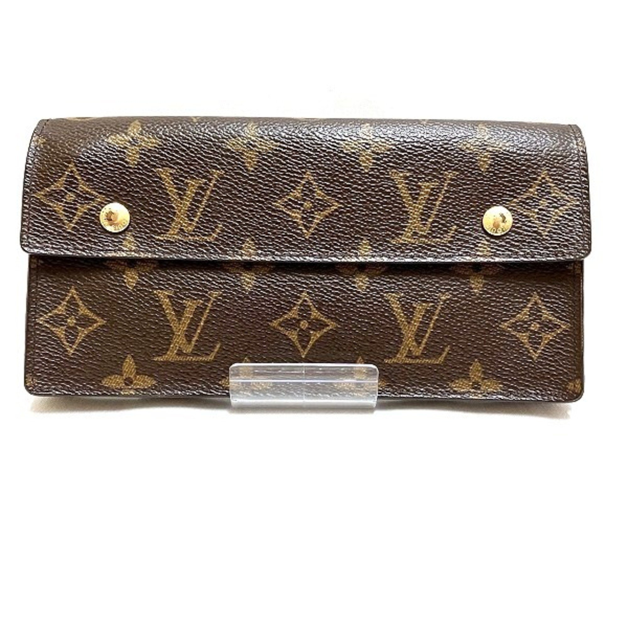 Louis Vuitton Monogram Portefeuille Accordion M58008 Chain Wallet Long Bi-fold Men's