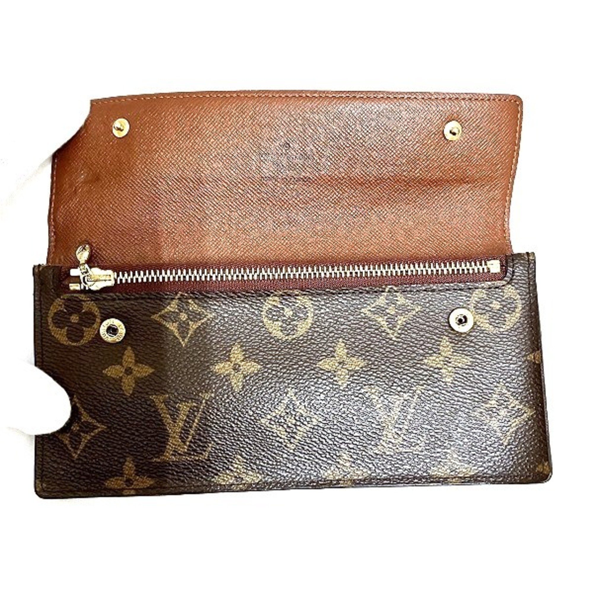 Louis Vuitton Monogram Portefeuille Accordion M58008 Chain Wallet Long Bi-fold Men's