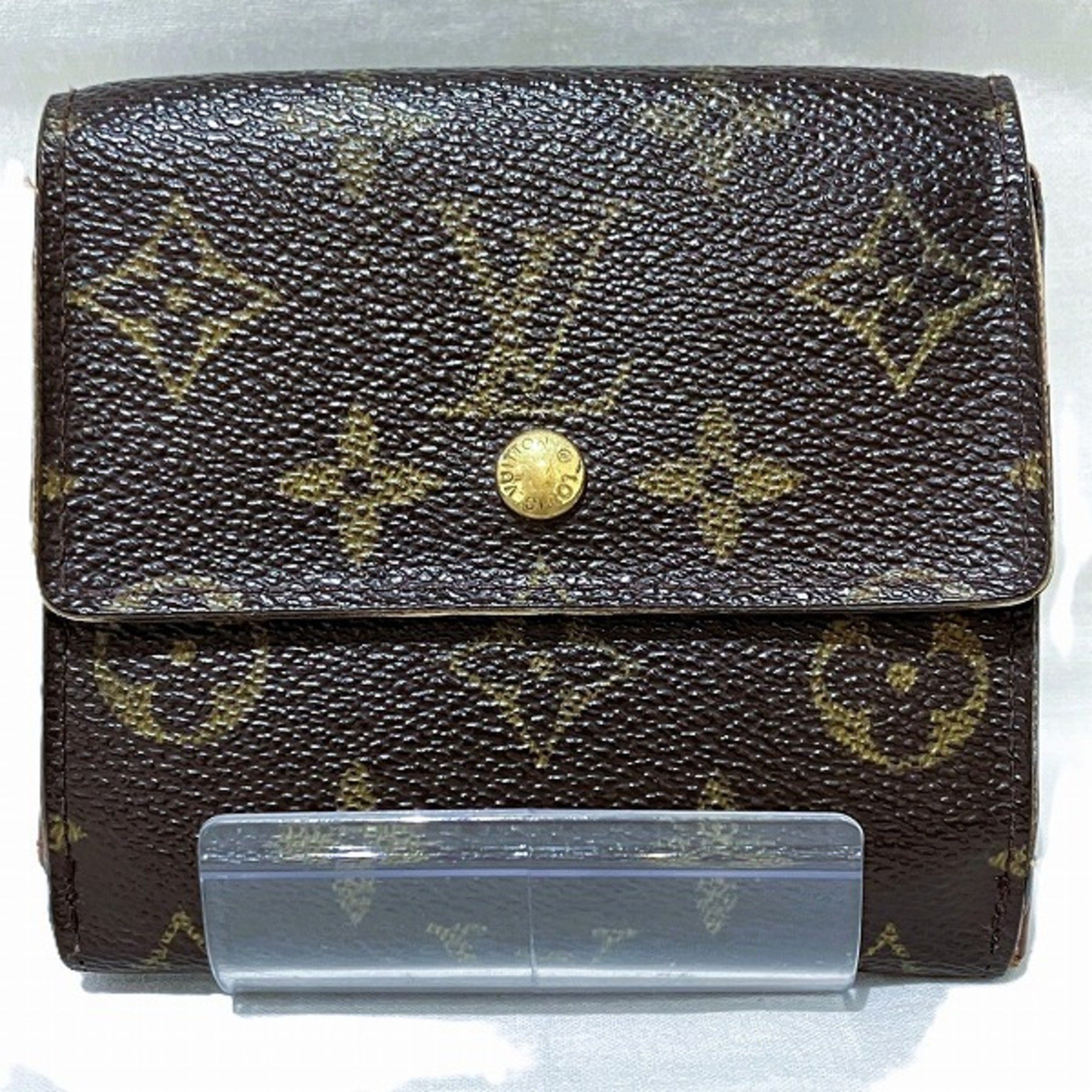 Louis Vuitton Monogram Portemonnay Bi-E Carte Credit M61652 Wallet Tri-fold for Men and Women