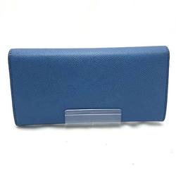 Salvatore Ferragamo Ferragamo Gancini Blue Leather Long Wallet for Women