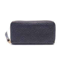 Louis Vuitton LOUIS VUITTON Zippy Wallet Round Long Leather Monogram Empreinte Women's Navy Red M62121