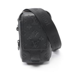 Louis Vuitton LOUIS VUITTON Double Phone Pouch Shoulder Bag Leather Monogram Shadow Women's Black M81313