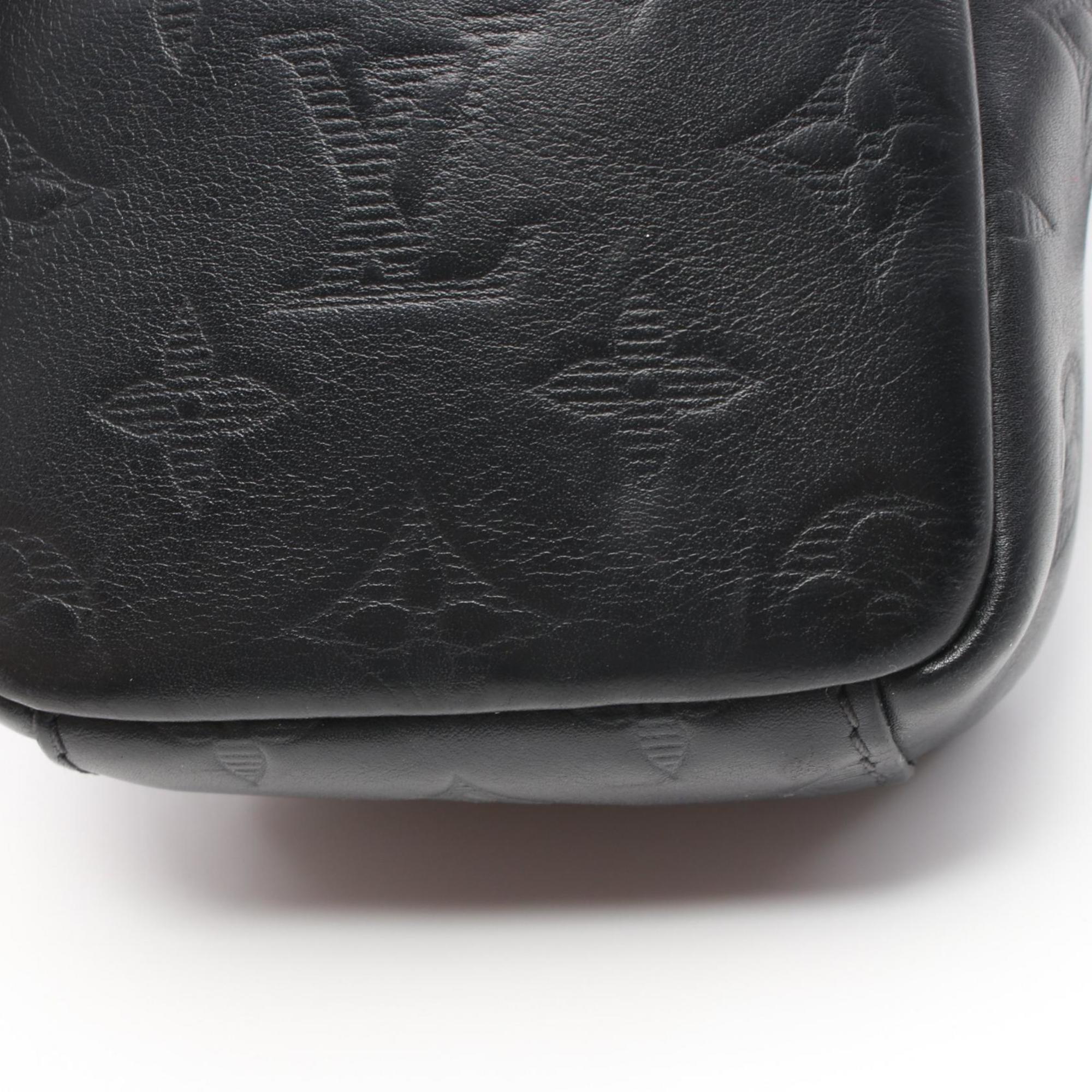 Louis Vuitton LOUIS VUITTON Double Phone Pouch Shoulder Bag Leather Monogram Shadow Women's Black M81313