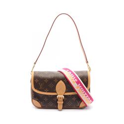 Louis Vuitton Monogram Diane NM PM Shoulder Bag, Coated Canvas, Leather, Women's, Brown, M46049