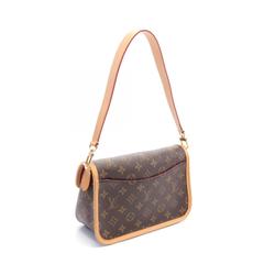 Louis Vuitton Monogram Diane NM PM Shoulder Bag, Coated Canvas, Leather, Women's, Brown, M46049