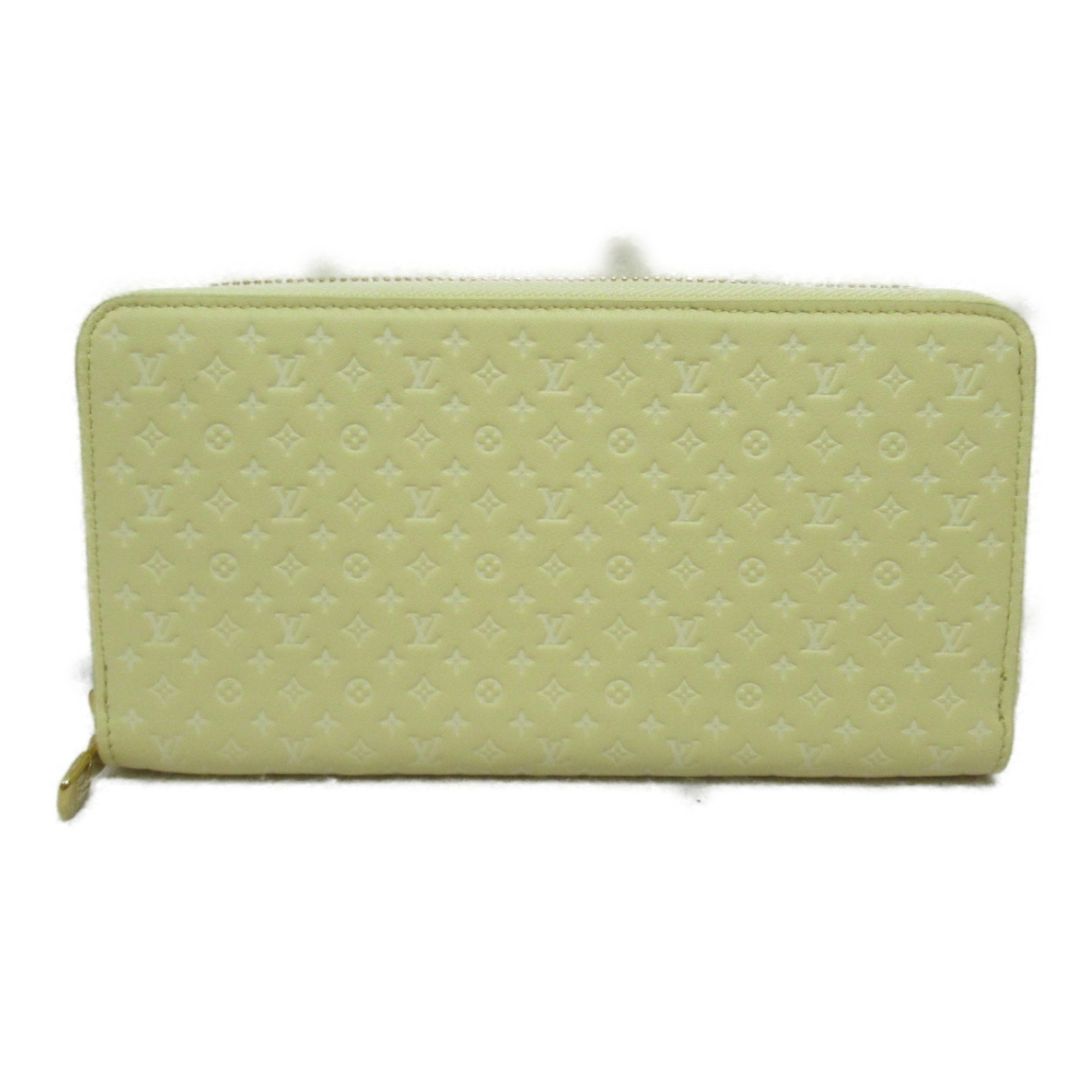 Louis Vuitton LOUIS VUITTON Zippy Wallet Round Long Leather Nano Monogram Women's Yellow M82229