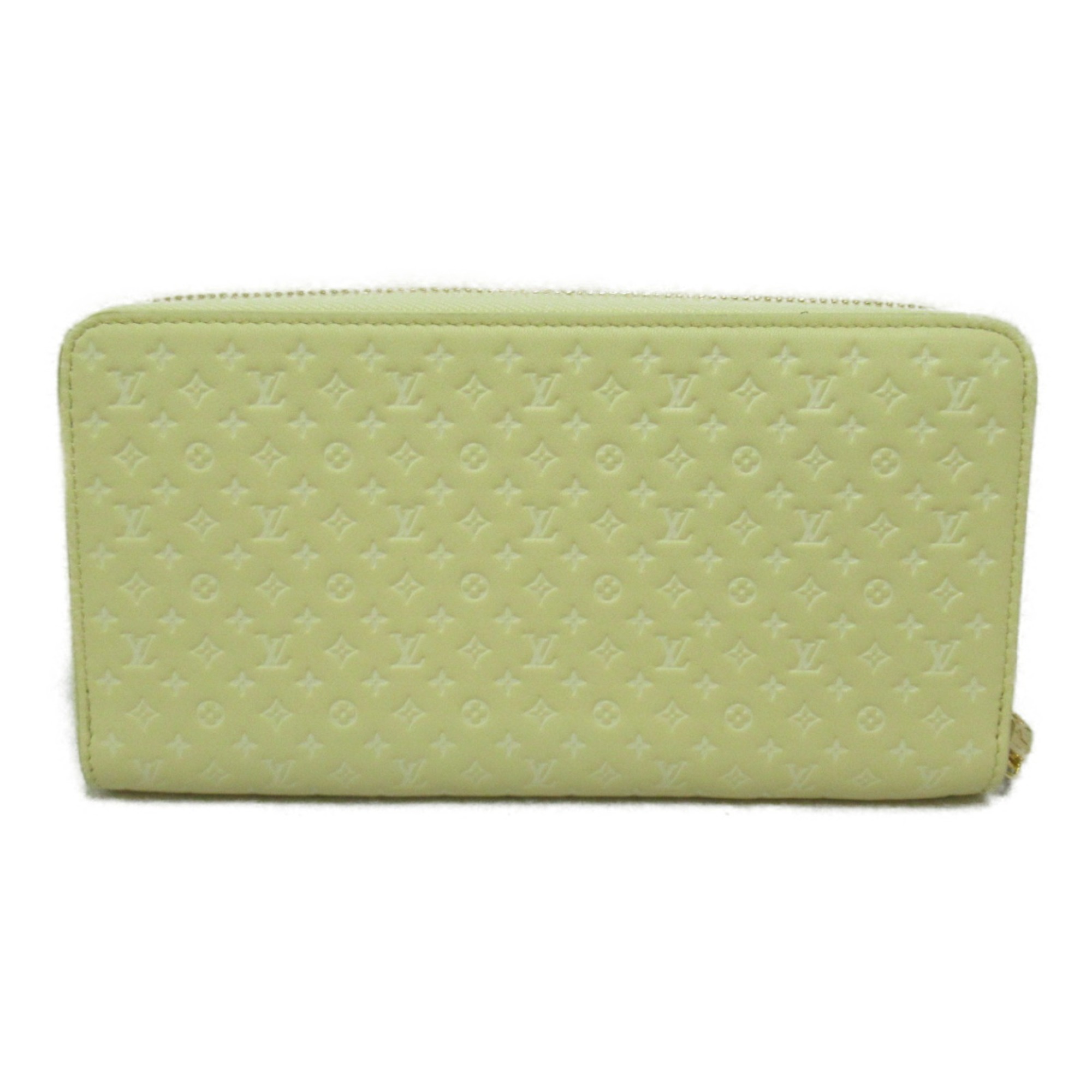 Louis Vuitton LOUIS VUITTON Zippy Wallet Round Long Leather Nano Monogram Women's Yellow M82229