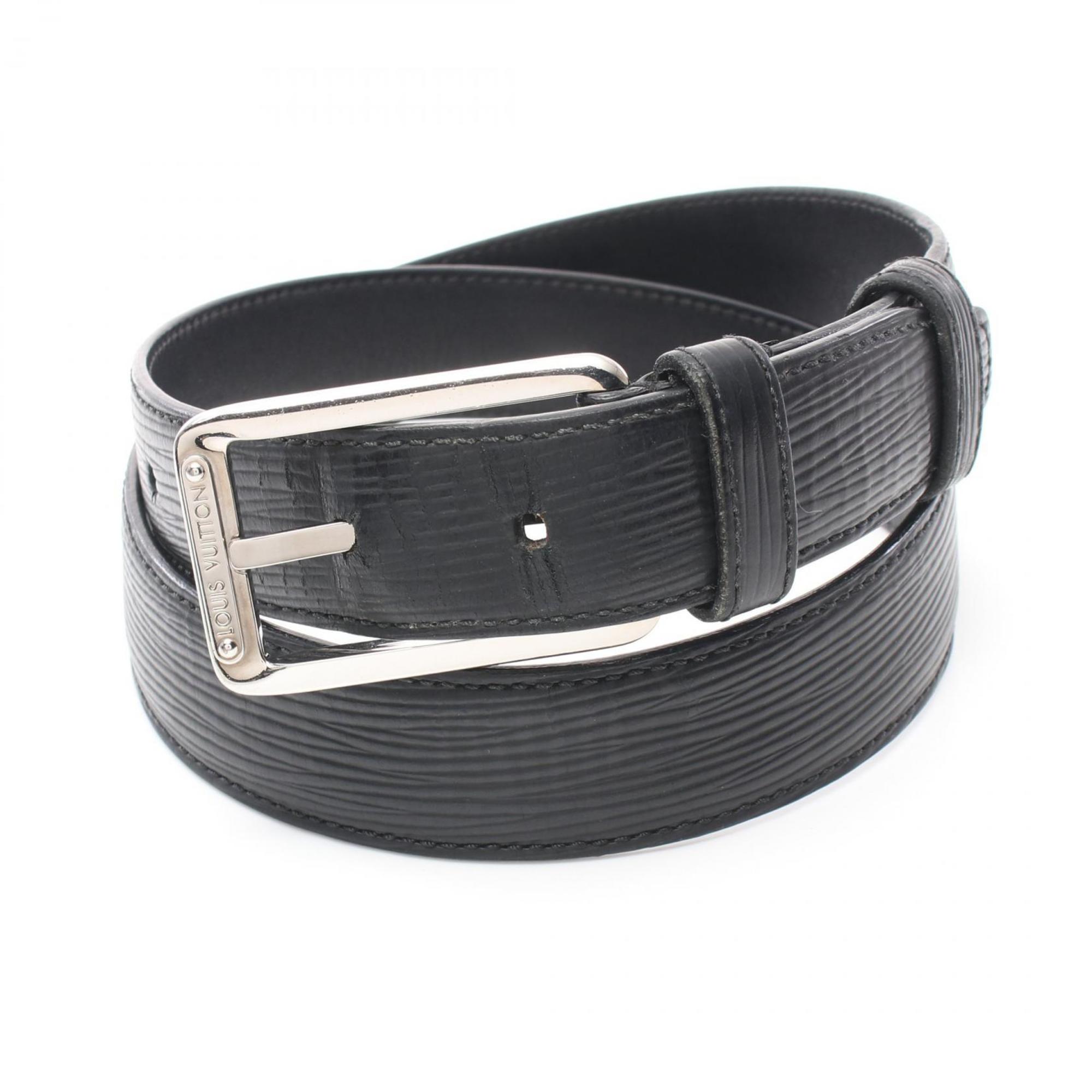 Louis Vuitton LOUIS VUITTON Santur Force Belt Clothing Leather Epi Men's Black M9694