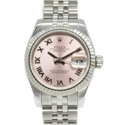 Rolex ROLEX Datejust Random Number Wristwatch K18WG (White Gold) Stainless Steel Ladies Pink PK RO 179174