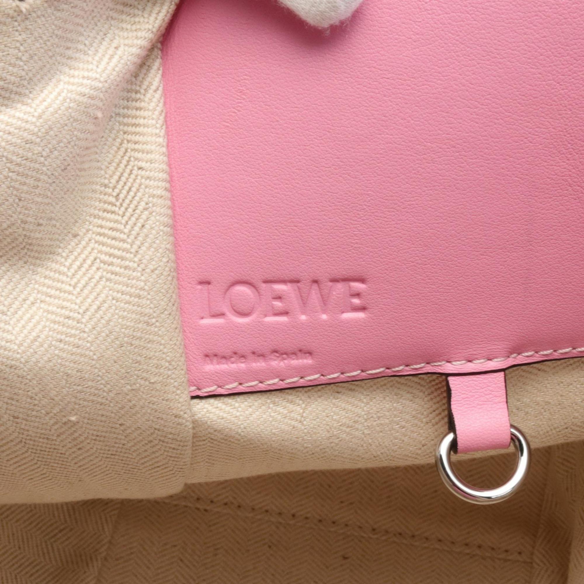 LOEWE Hammock Small Handbag Bag Fabric Leather Women's Pink Multicolor 309.62RS35