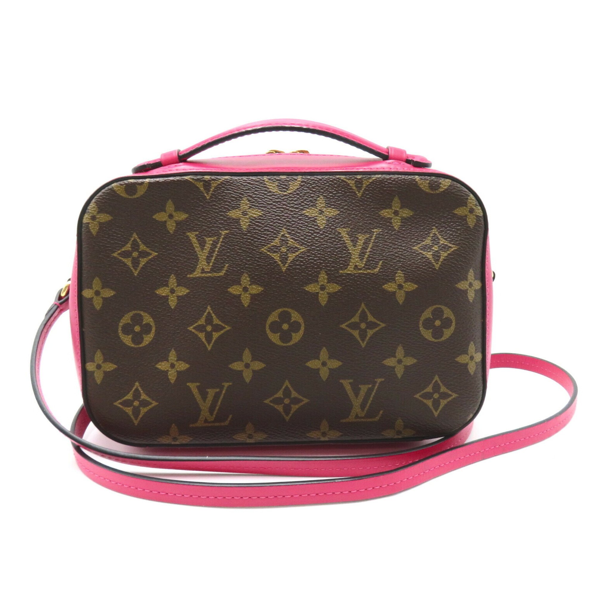 Louis Vuitton LOUIS VUITTON Santonge 2-way shoulder bag, coated canvas, monogram, women's, brown, pink, M43557