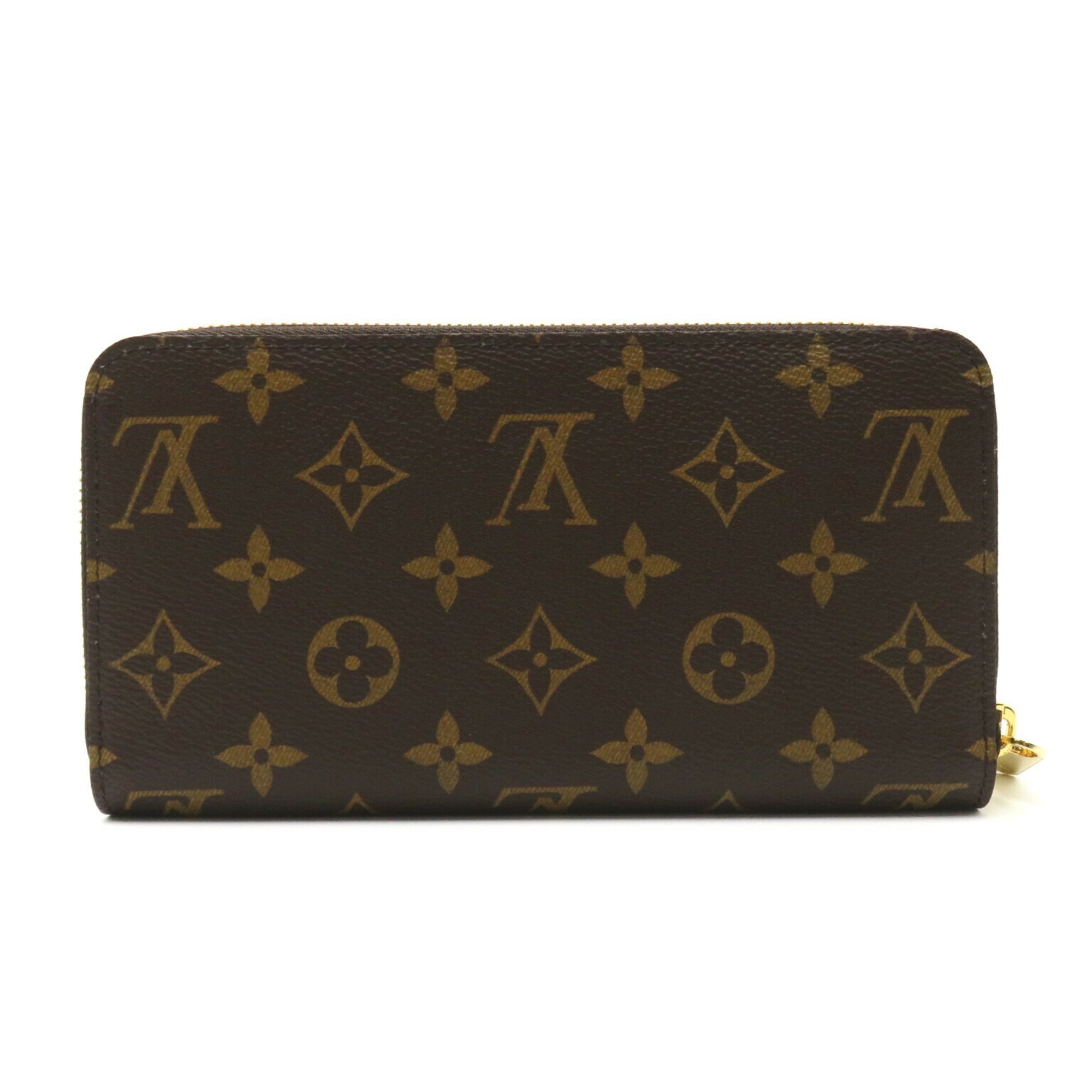 Louis Vuitton Zippy Wallet Round Long Coated Canvas Monogram Men's Women's Brown M42616