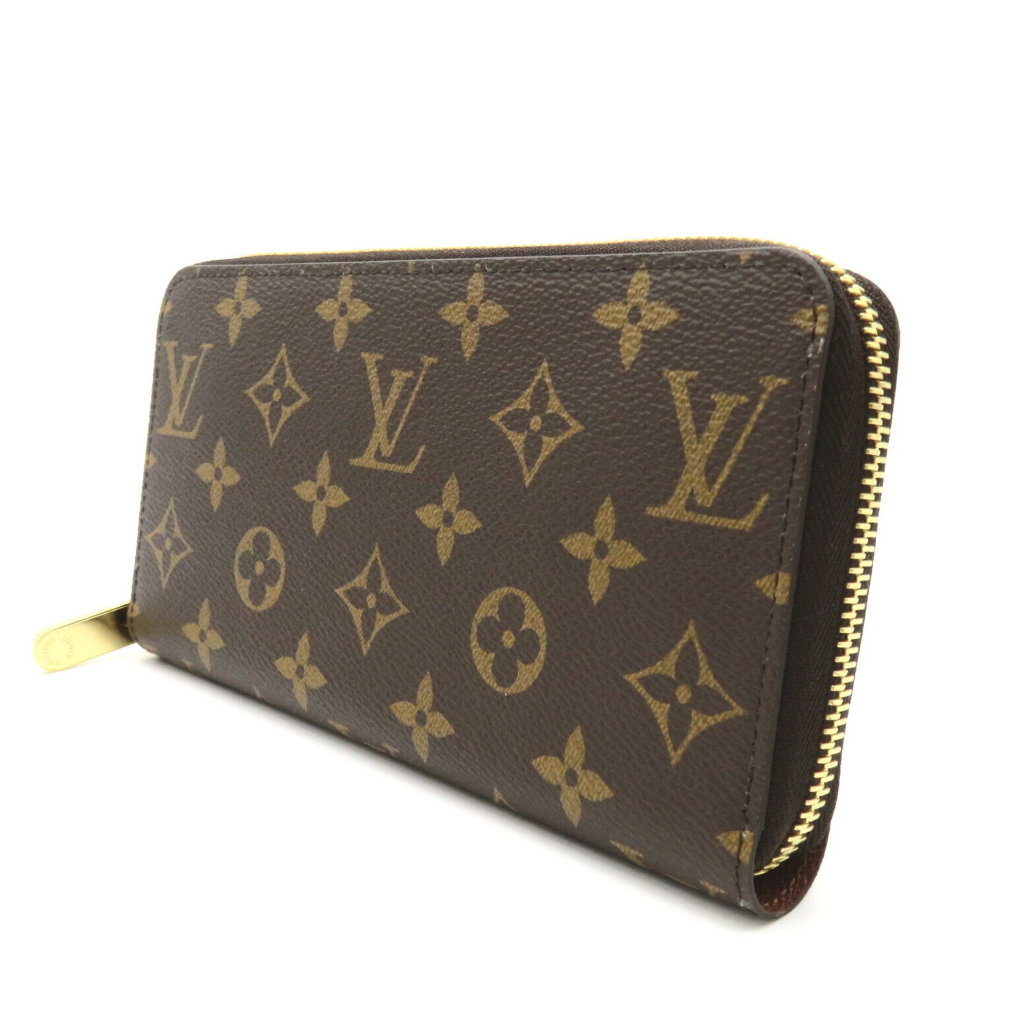 Louis Vuitton Zippy Wallet Round Long Coated Canvas Monogram Men's Women's Brown M42616