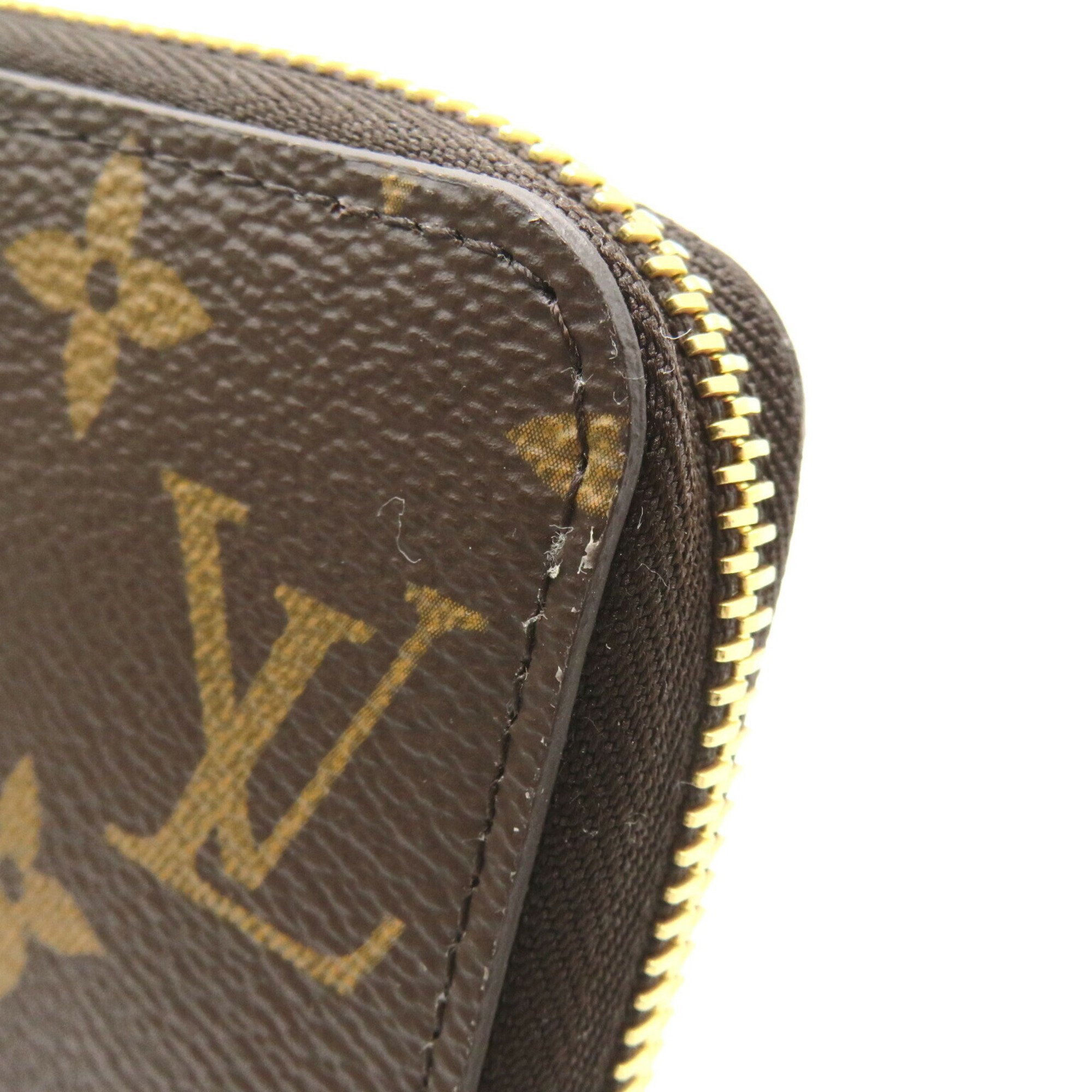 Louis Vuitton Zippy Wallet Round Long Coated Canvas Monogram Men's Women's Brown M42616