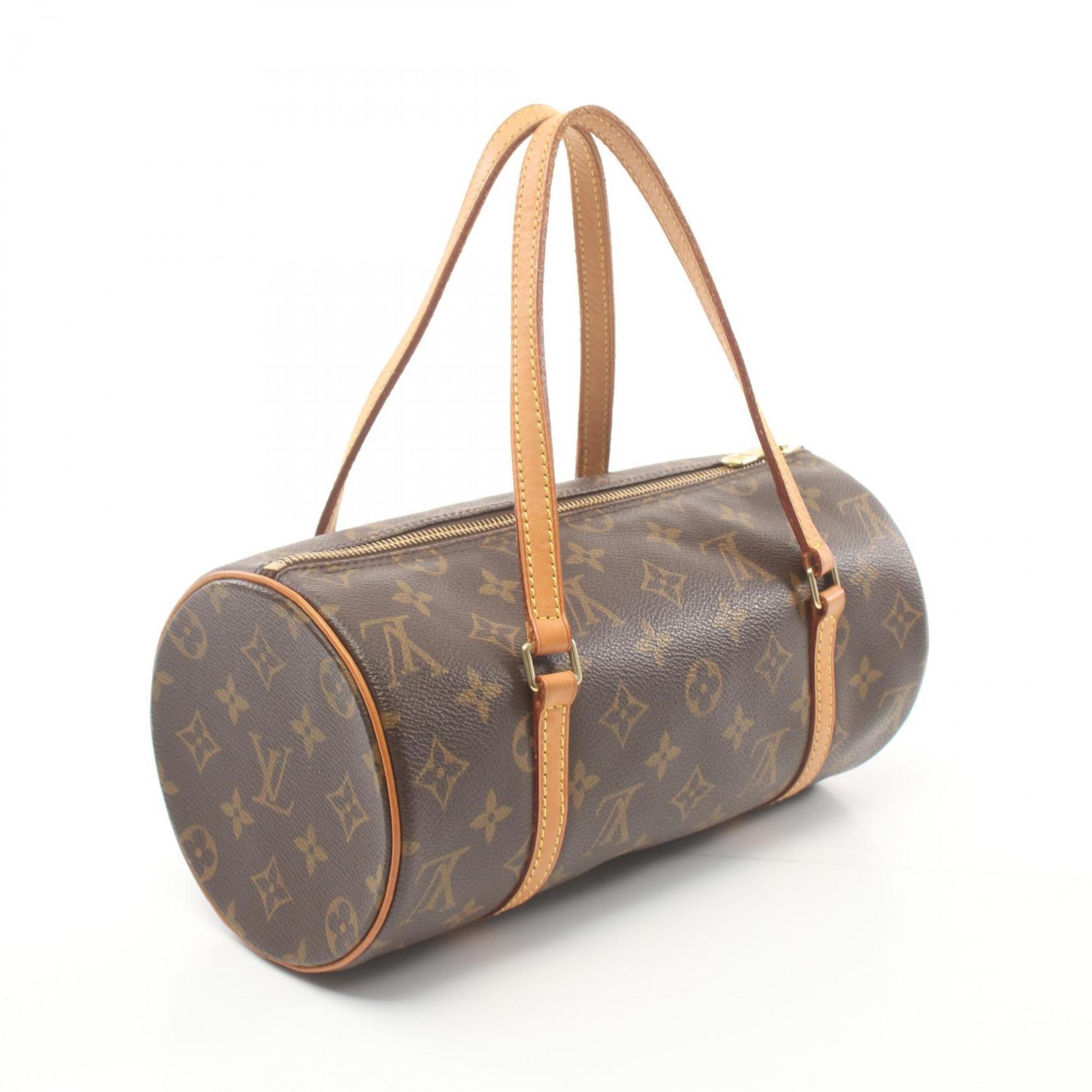 Louis Vuitton Papillon 26 Monogram Handbag Bag Coated Canvas Leather Women's Brown M51386