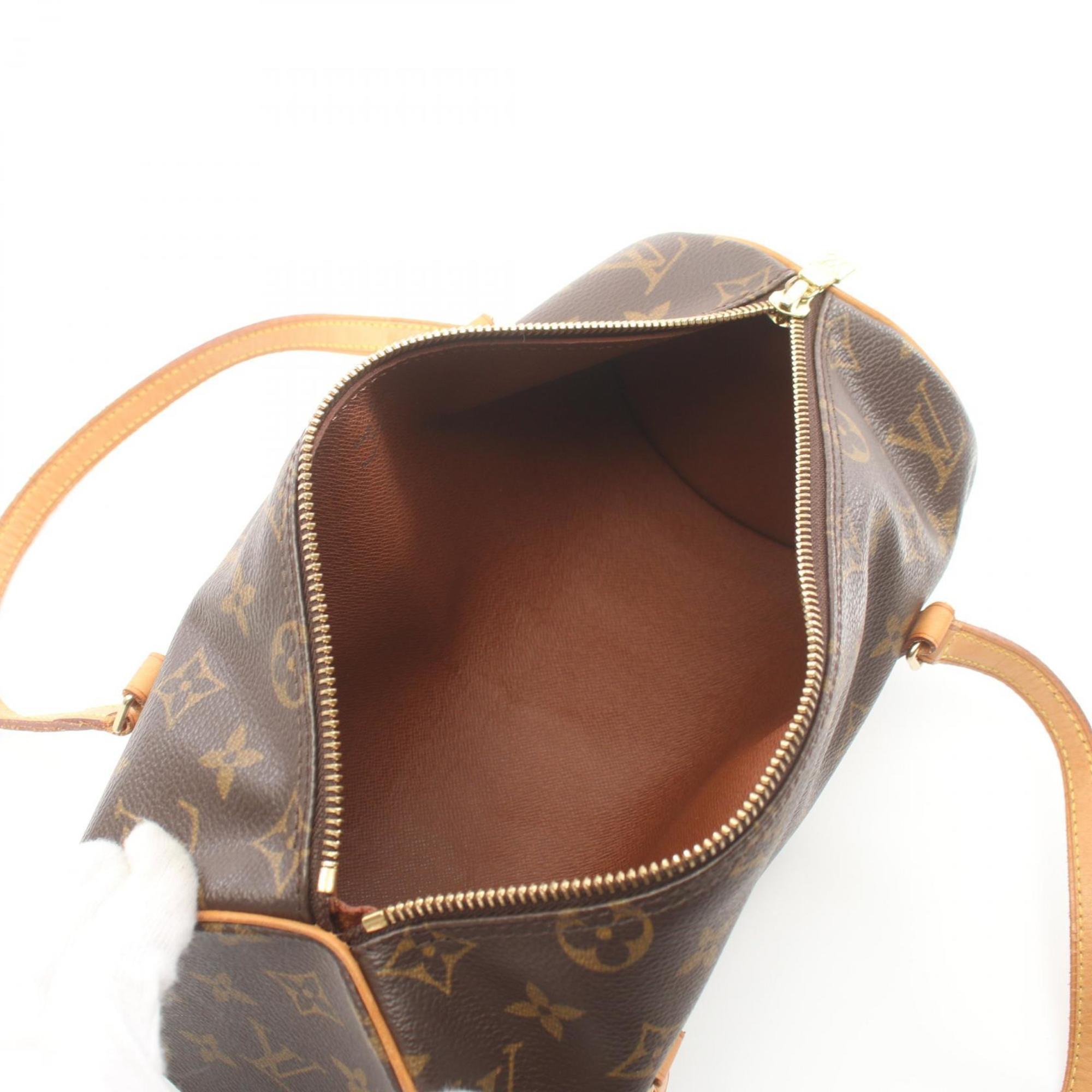 Louis Vuitton Papillon 26 Monogram Handbag Bag Coated Canvas Leather Women's Brown M51386