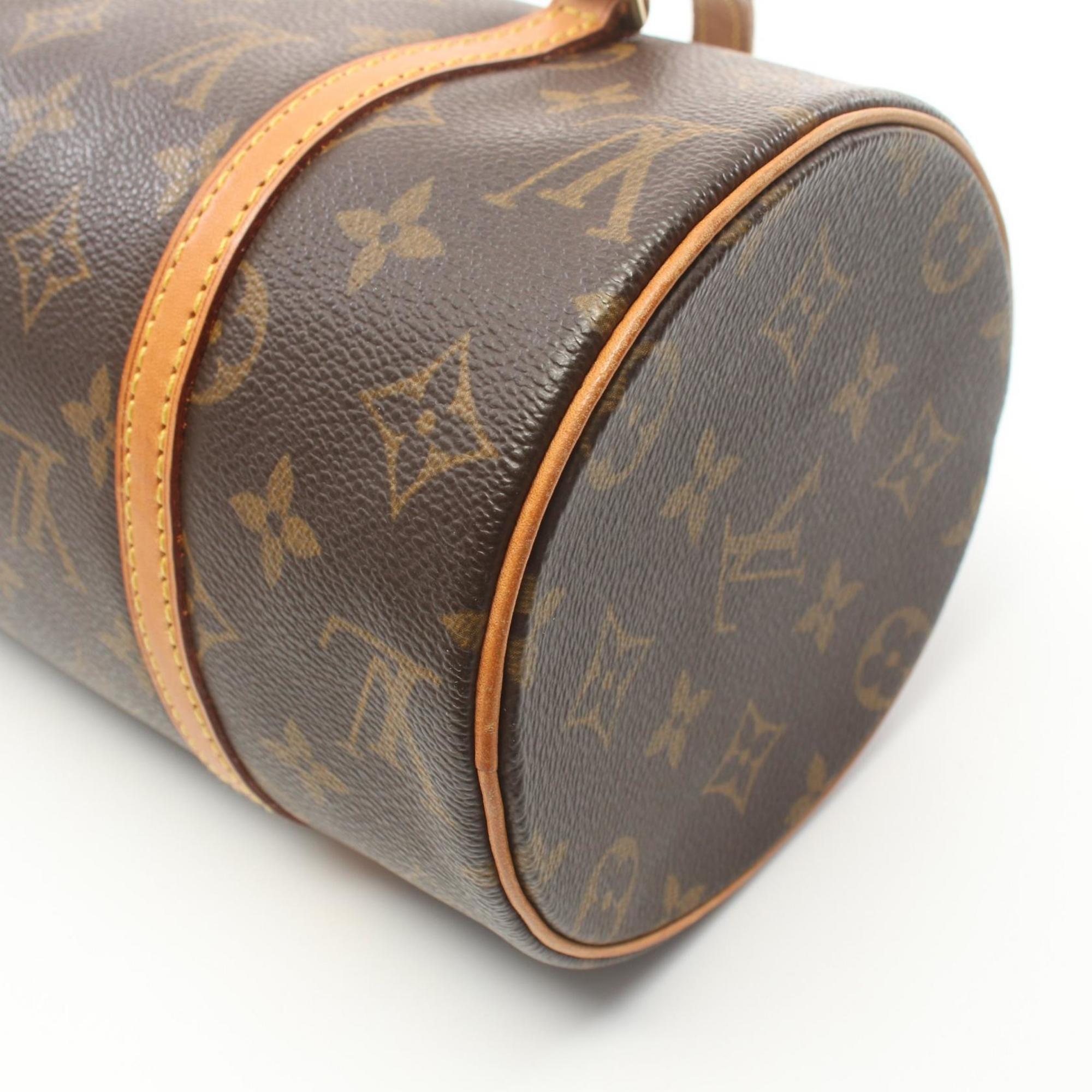 Louis Vuitton Papillon 26 Monogram Handbag Bag Coated Canvas Leather Women's Brown M51386