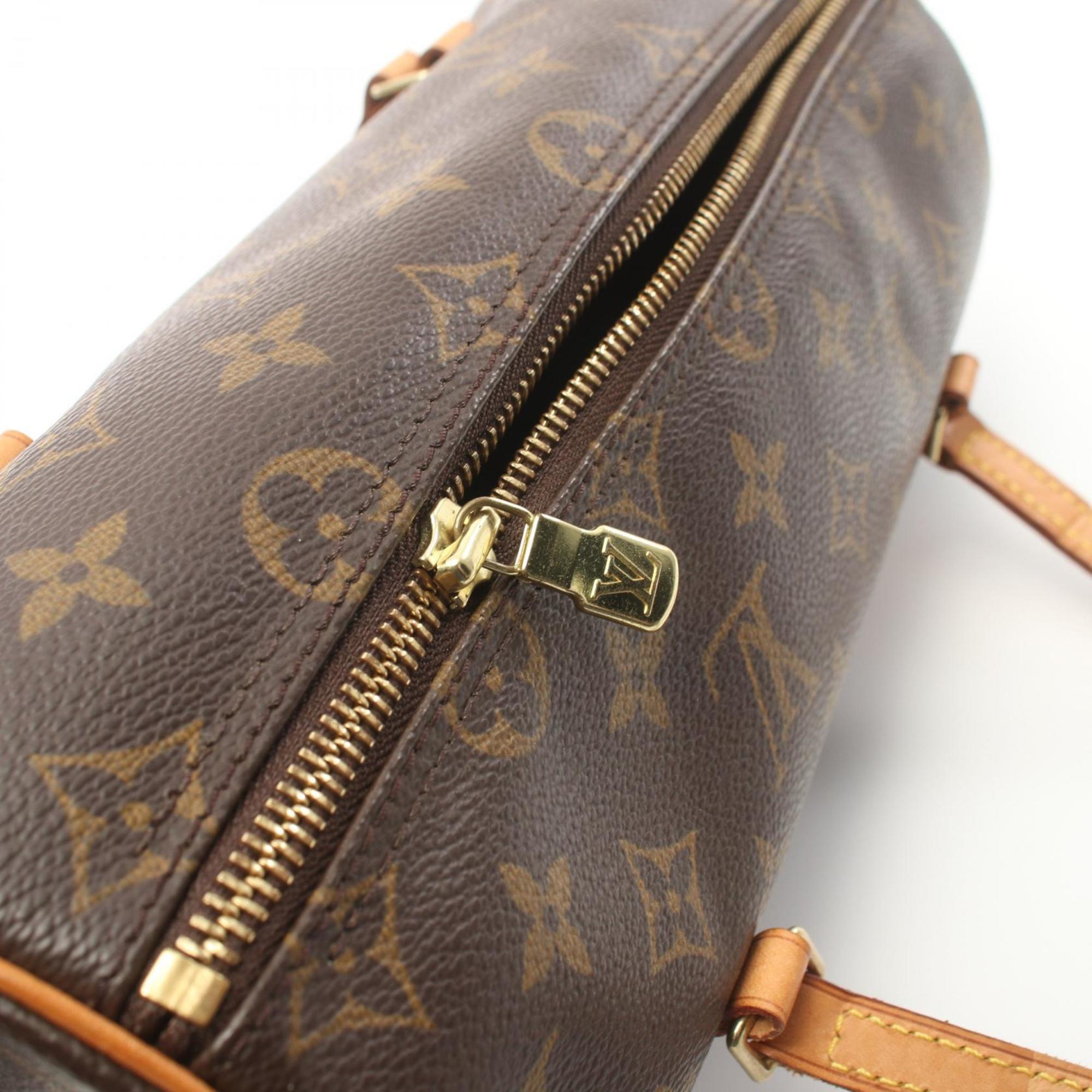 Louis Vuitton Papillon 26 Monogram Handbag Bag Coated Canvas Leather Women's Brown M51386