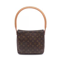 Louis Vuitton LOUIS VUITTON Looping MM Monogram Shoulder Bag Coated Canvas Leather Women's Brown M51146