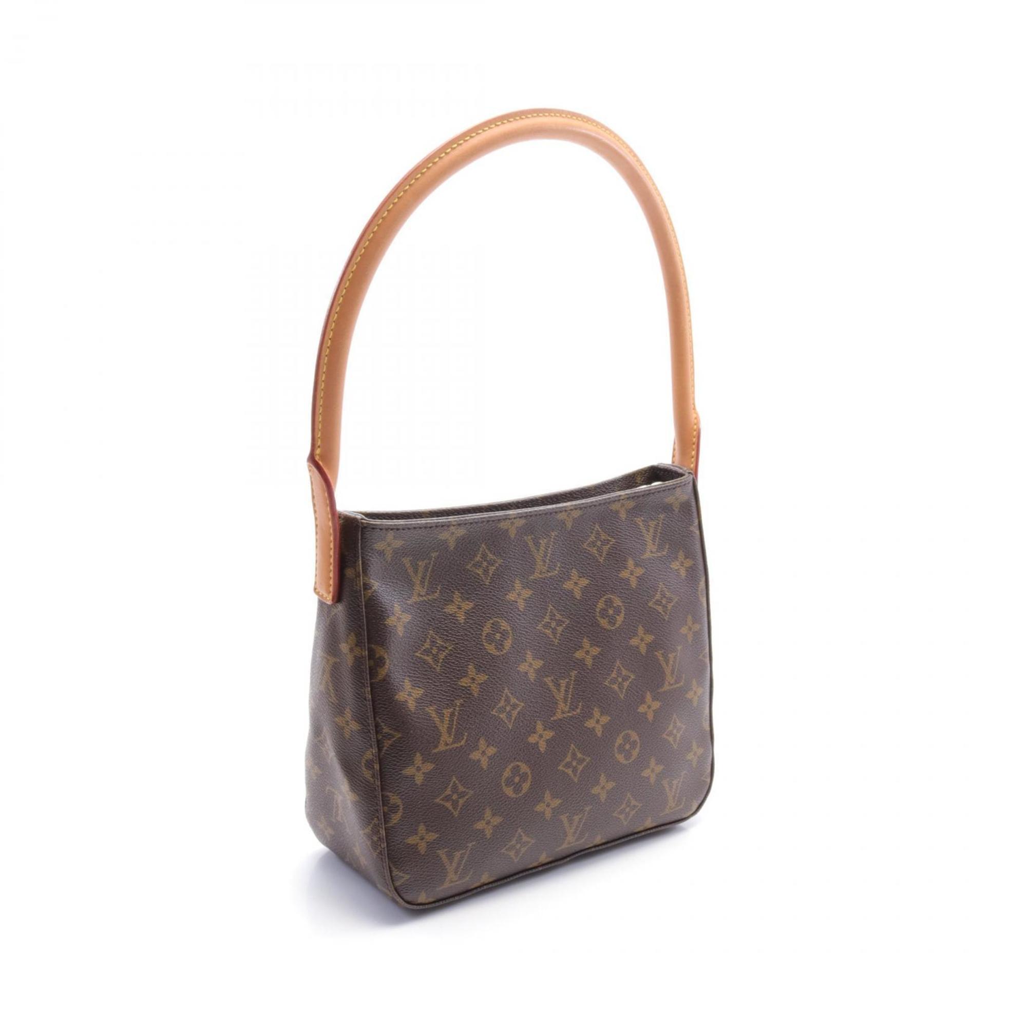 Louis Vuitton LOUIS VUITTON Looping MM Monogram Shoulder Bag Coated Canvas Leather Women's Brown M51146