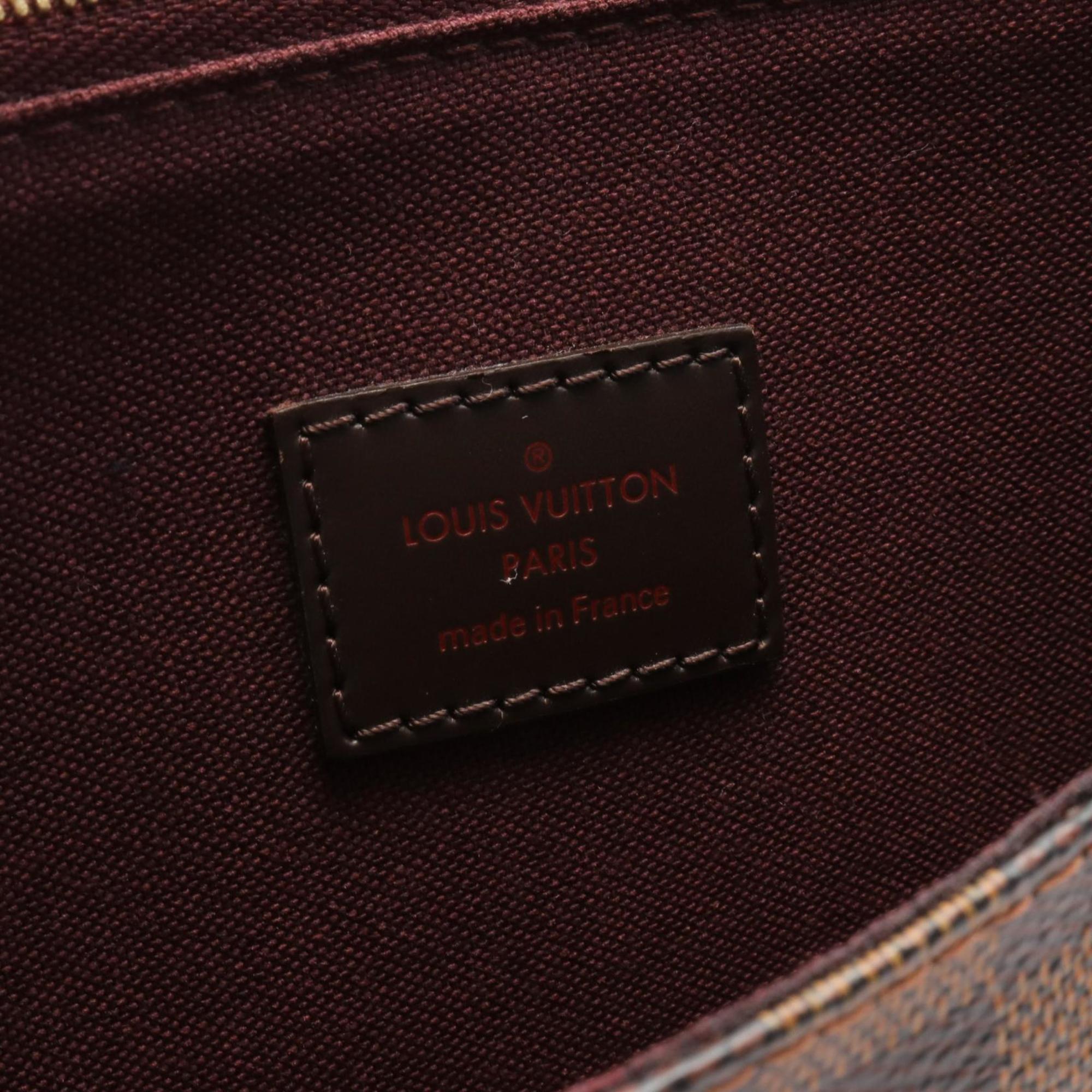 Louis Vuitton Hoxton PM Damier Ebene Shoulder Bag Coated Canvas Leather Women's Brown N41257