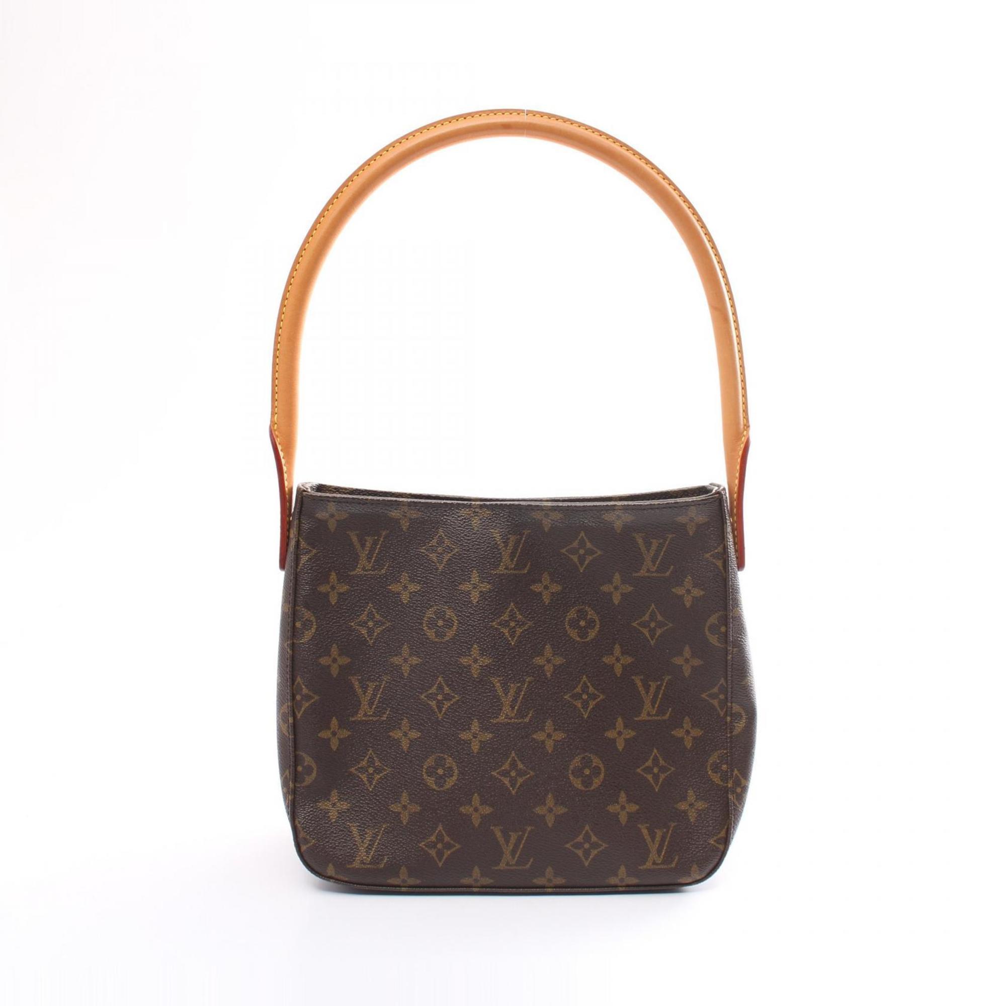 Louis Vuitton LOUIS VUITTON Looping MM Monogram Shoulder Bag Coated Canvas Leather Women's Brown M51146