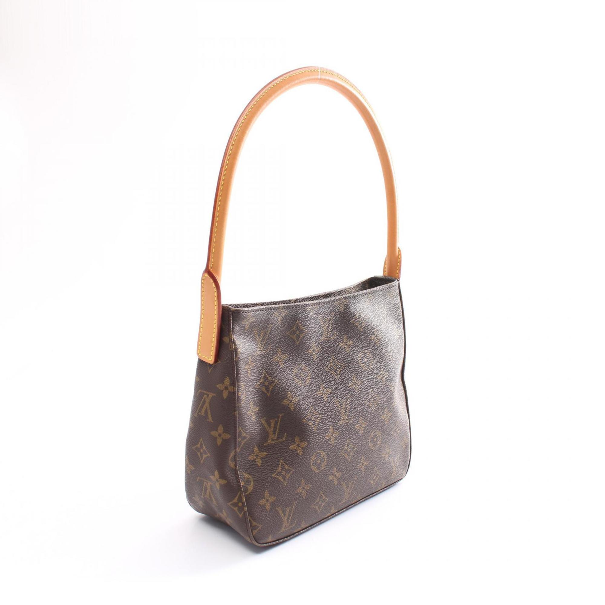 Louis Vuitton LOUIS VUITTON Looping MM Monogram Shoulder Bag Coated Canvas Leather Women's Brown M51146