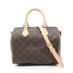 Louis Vuitton Speedy Bandouliere 25 Monogram Handbag Bag Coated Canvas Leather Women's Brown M46977