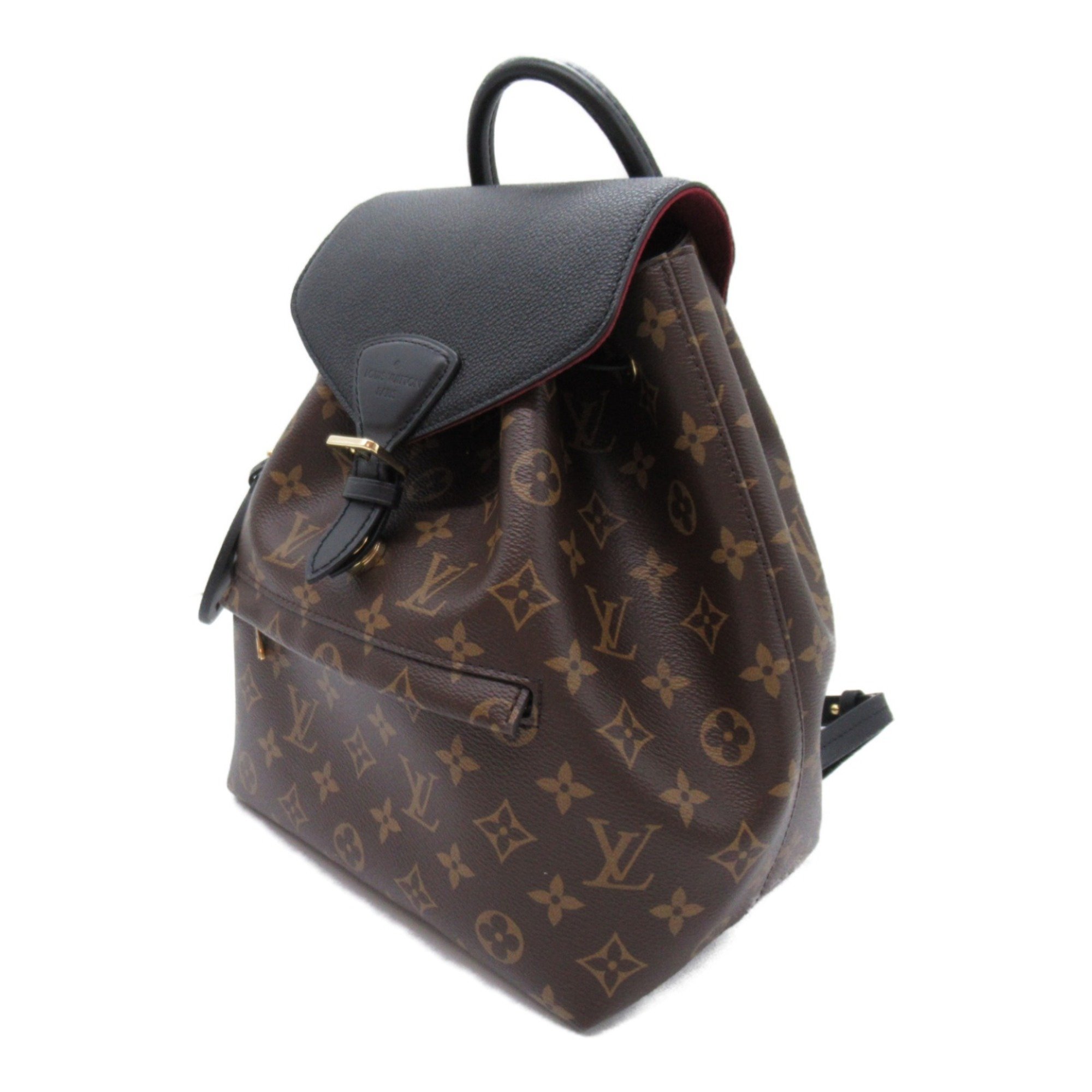 Louis Vuitton Montsouris NM PM Backpack, Bag, Coated Canvas, Monogram, Women's, Black, M45515