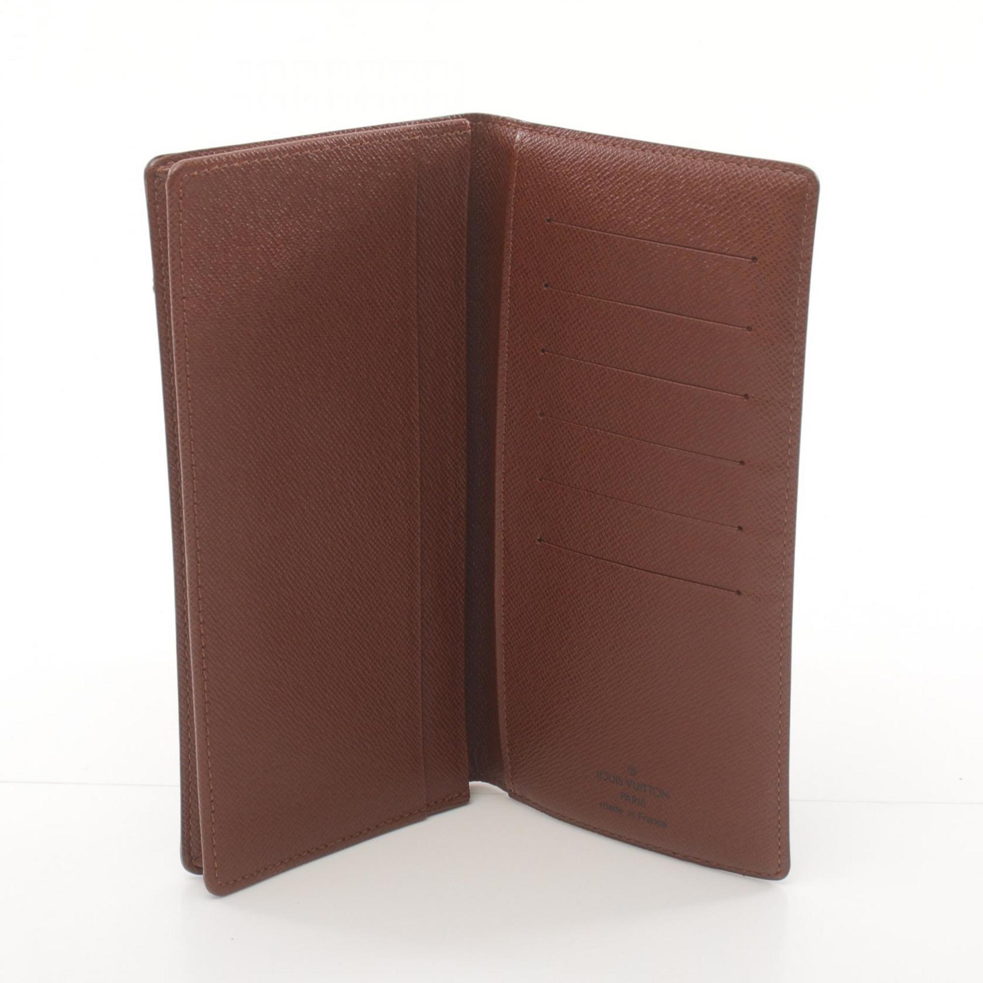 Louis Vuitton LOUIS VUITTON Porte Carte Credit Yen Bi-fold Long Wallet Coated Canvas Leather Monogram Men's Women's Brown M60825