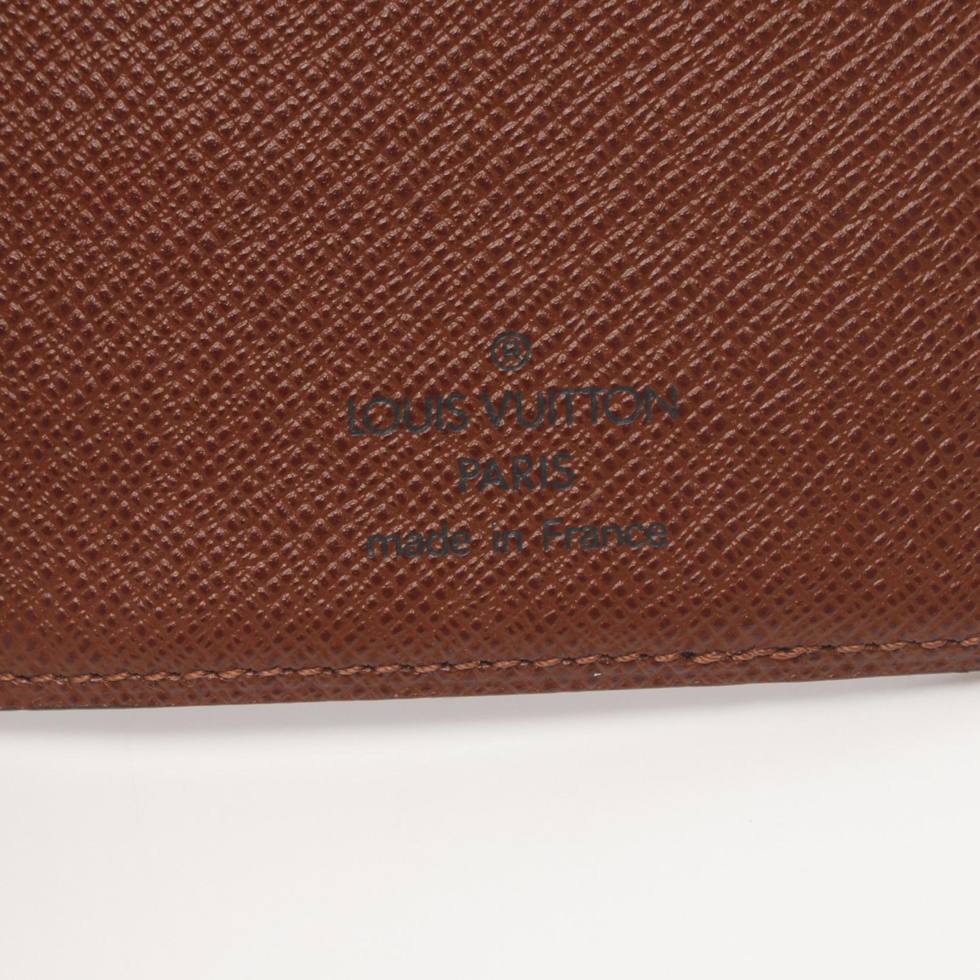 Louis Vuitton LOUIS VUITTON Porte Carte Credit Yen Bi-fold Long Wallet Coated Canvas Leather Monogram Men's Women's Brown M60825