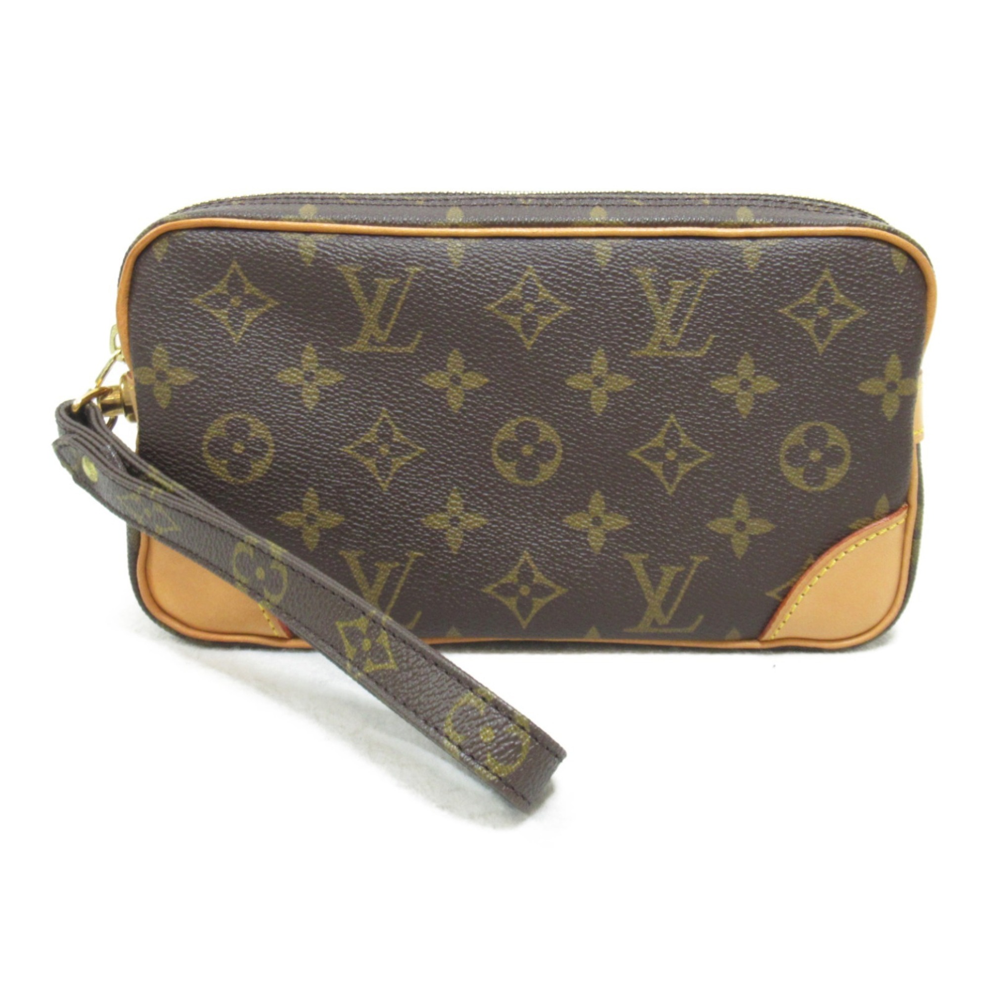 Louis Vuitton LOUIS VUITTON Marly Dragonne PM Second Bag Clutch Coated Canvas Monogram Women's Brown M51827