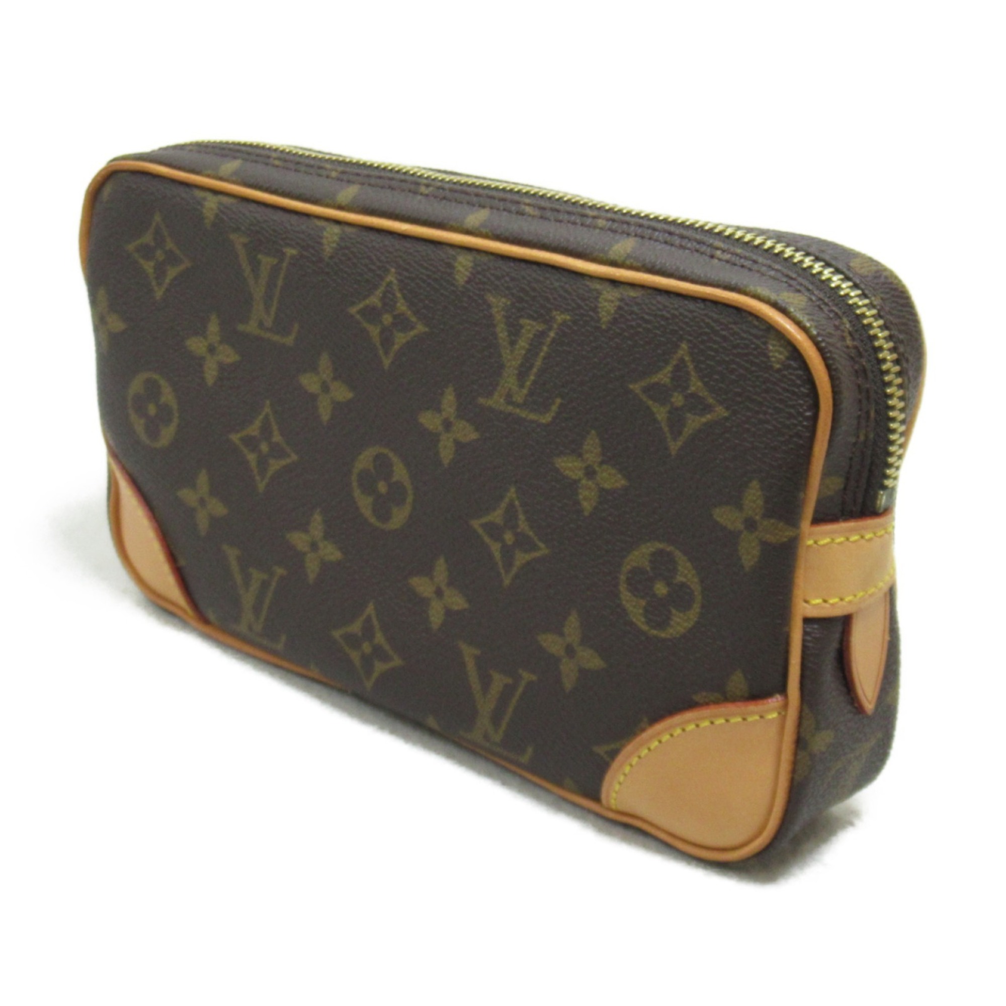 Louis Vuitton LOUIS VUITTON Marly Dragonne PM Second Bag Clutch Coated Canvas Monogram Women's Brown M51827