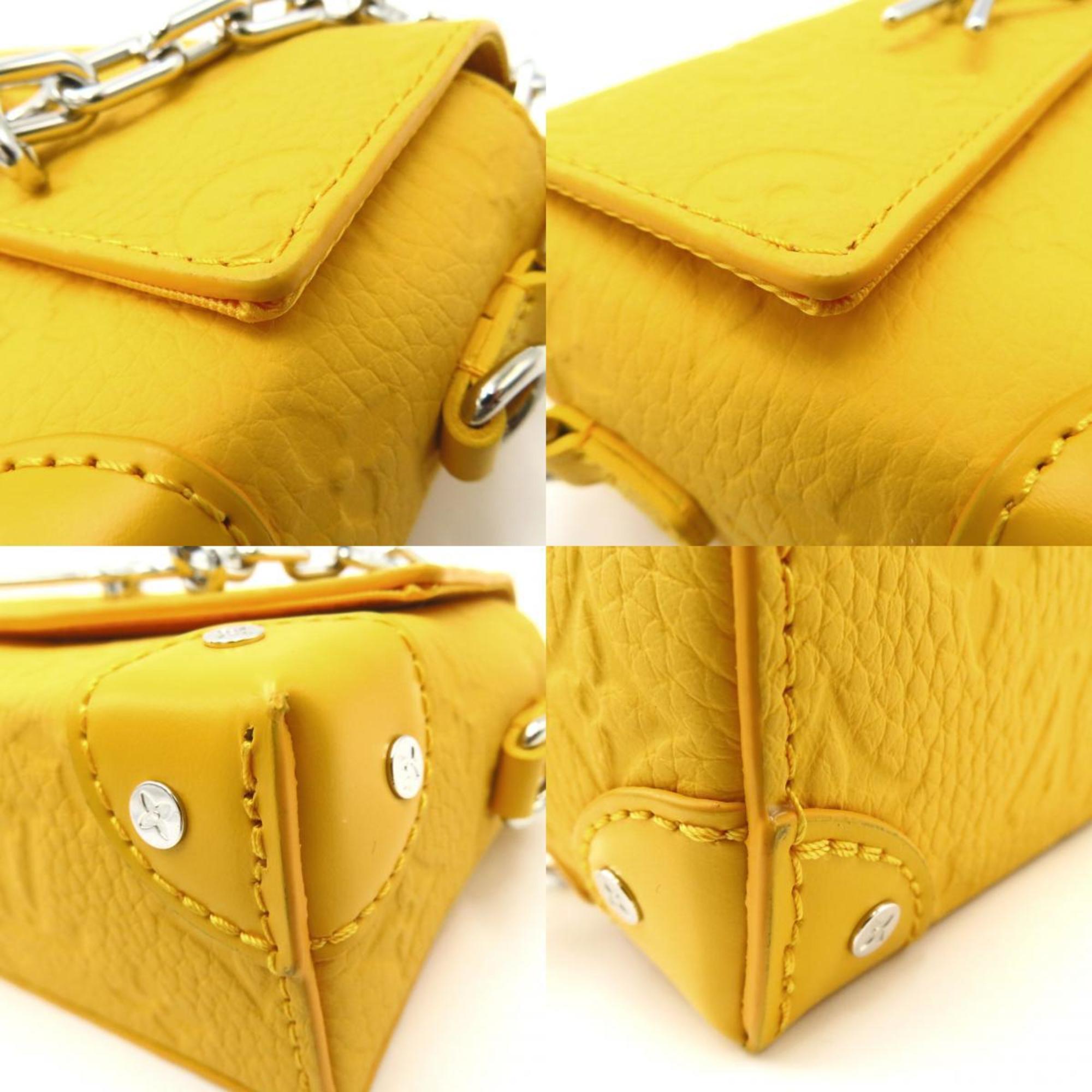 LOUIS VUITTON Steamer Wearable Wallet Shoulder Bag Leather Taurillon Women's Yellow Jaune Matte M82917