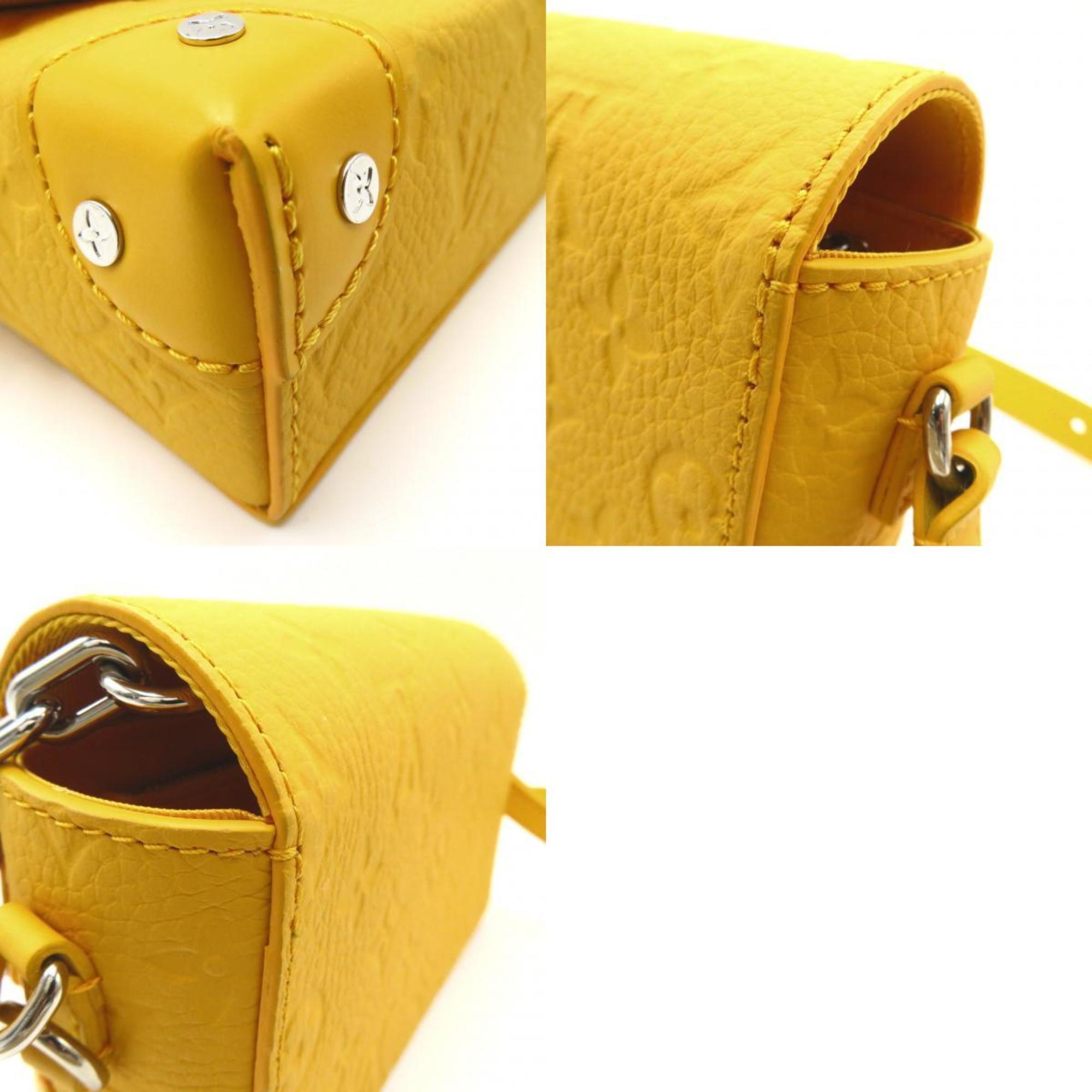 LOUIS VUITTON Steamer Wearable Wallet Shoulder Bag Leather Taurillon Women's Yellow Jaune Matte M82917