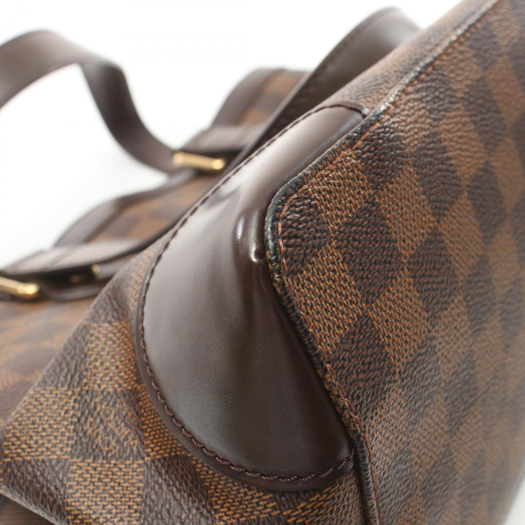 Louis Vuitton Hampstead PM Tote Bag, Coated Canvas, Leather, Damier, Women's, Brown, N51205