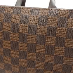 Louis Vuitton Hampstead PM Tote Bag, Coated Canvas, Leather, Damier, Women's, Brown, N51205