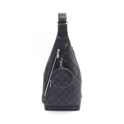 Louis Vuitton LOUIS VUITTON Duo Taiga Rama Sling Bag Waist Body Coated Canvas Leather Men's Black M30936